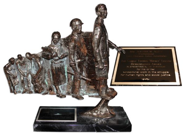 ''George Thomas 'Mickey' Leland Humanitarian Award'' -- Awarded to Arthur Ashe Posthumously by the Prestigious Congressional Black Caucus