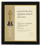 Academy Award Nomination Certificate for My Fair Lady Screenplay of 1964 -- Musical Film Starred Audrey Hepburn & Rex Harrison