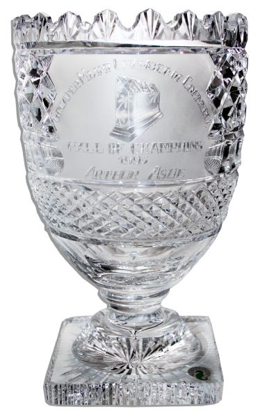 Waterford Crystal Chalice Awarded to Arthur Ashe Posthumously by the Miami Chamber of Commerce