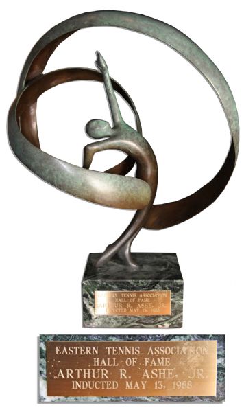 Arthur Ashe's Award From His Induction Into the Eastern Tennis Association Hall of Fame