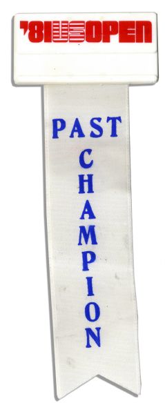 Arthur Ashe 1981 U.S. Open ''Past Champion'' Badge
