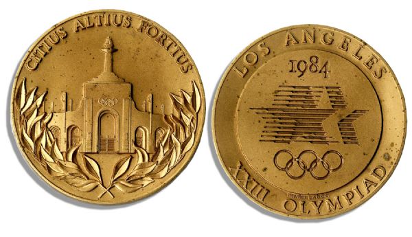Arthur Ashe Personally Owned Commemorative 1984 Olympic Award