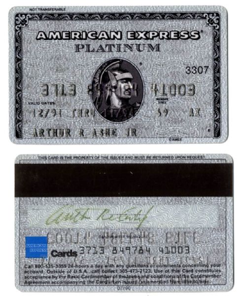 Arthur Ashe's American Express Platinum Card