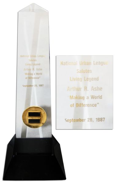 Arthur Ashe's 1987 National Urban League Award
