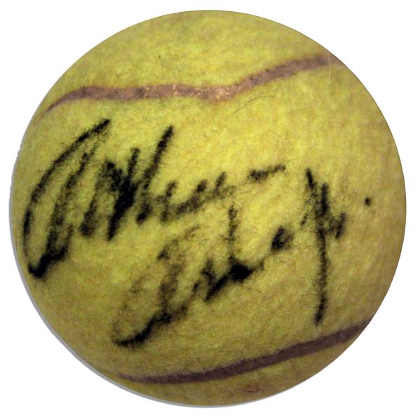 Arthur Ashe Tennis Ball Signed