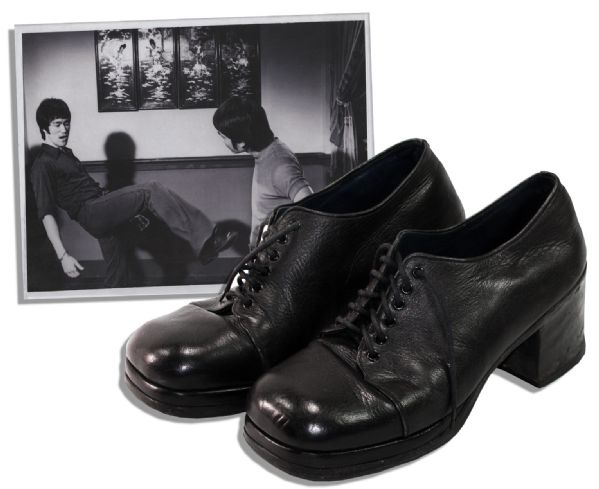 Martial Arts Screen Legend Bruce Lee's Personally Owned & Worn Platform Shoes