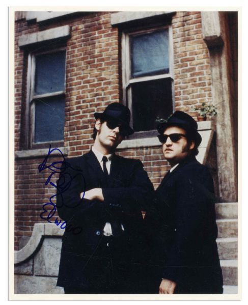 8'' x 10'' Dan Aykroyd Photo In ''Blues Brothers'' Costume Signed ''Dan Aykroyd Elwood'' -- Glossy, Near Fine -- With Wehrmann COA