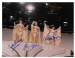 The Supremes Signed 14 x 11 Glossy Photo -- In Blue Ink: Cindy Birdsong / Mary Wilson / Diana Ross -- Near Fine -- Wehrmann COA
