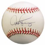 Single-Signed Baseball by Yankee Great Alex Rodriguez -- Steiner COA -- Near Fine