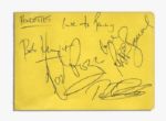 Album Page Signed by the Roulettes In Ink -- Measures 6 x 4.5 -- Excellent