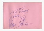 Adam Faith Signature, To Penny love Adam Faith -- on 5.75 x 4 Pink Album Page -- Near Fine