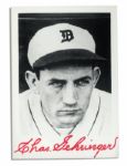 Detroit Tigers HOF Charles Gehringer Signed Photo -- Chas. Gehringer in Red Marker -- 3.5 x 5 Glossy -- With JSA COA