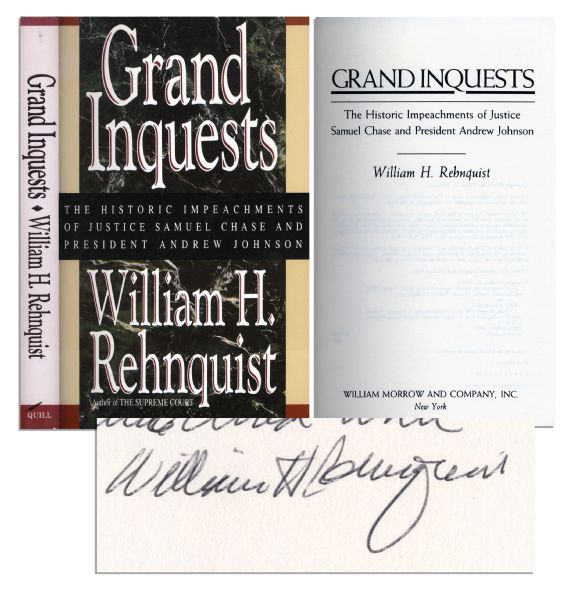 Chief Justice William Rehnquist Signed Edition of ''Grand Inquests''