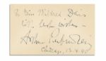 Very Nice 1940 Signature by Piano Impresario Arthur Rubinstein