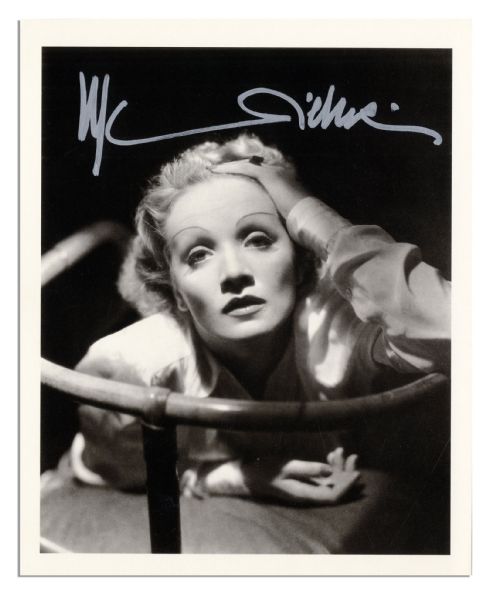 Film Siren Marlene Dietrich Signed 8'' x 10'' Glossy Photo -- ''Marlene Dietrich'' -- Fine