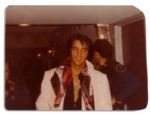 Photo of a Relaxed Elvis Presley Smiling Into the Camera -- Satin Finish Photo Trimmed to 4.5 x 3.5 -- Printed February 1979 -- Very Good