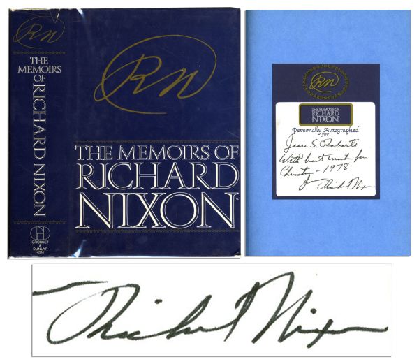 Richard Nixon Signed First Edition of His Bestselling Autobiography ''Memoirs'' 