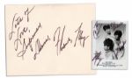 The Supremes Signed Photo & Card -- Diana Ross, Florence Ballard & Mary Wilson