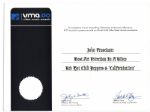 MTV 2000 Video Music Awards Nomination Certificate For Red Hot Chili Peppers Music Video For Californication -- Presented to Guitarist John Frusciante