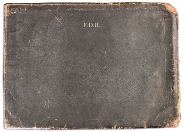 Franklin D. Roosevelt's Leather Portfolio -- Personally Owned & Used by FDR During His Presidency & Bearing His Initials