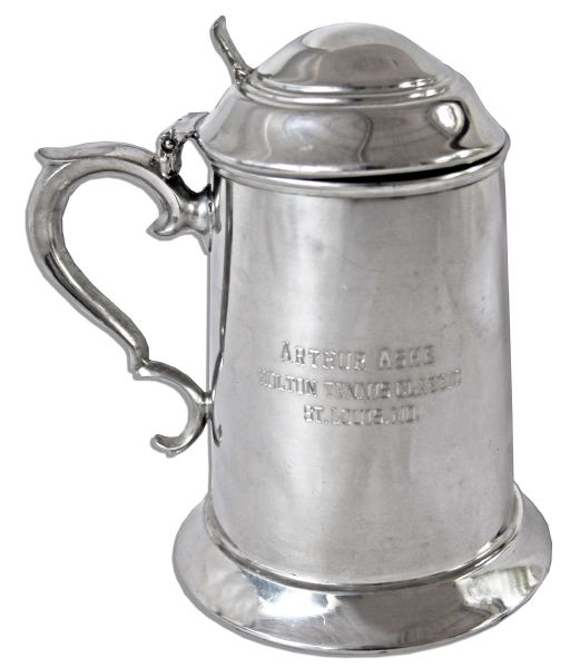 Arthur Ashe's Beer Stein Trophy From The Holten Tennis Classic in St. Louis, Missouri