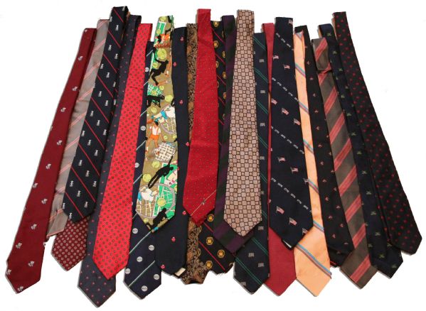 Lot of 25 Neckties Worn by Arthur Ashe From His Personal Estate