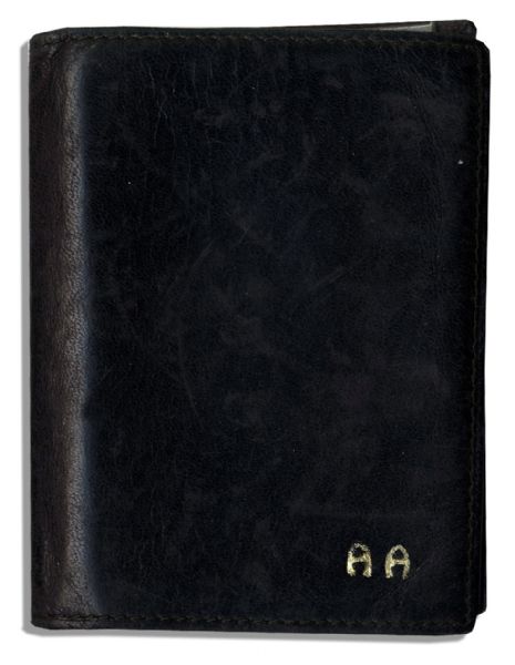 Arthur Ashe's Personally Owned Wallet With His ''AA'' Initials Embossed in Gilt