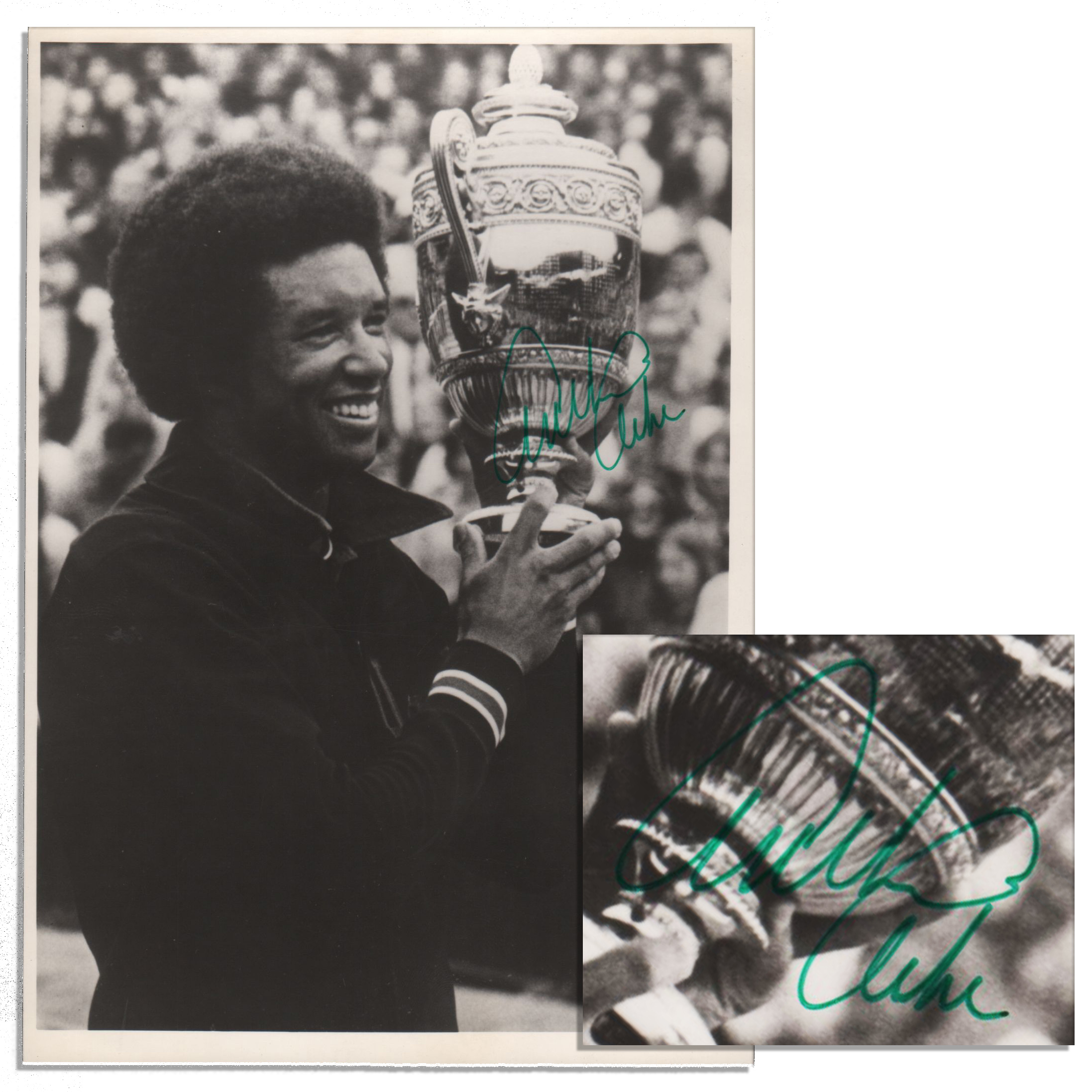 Lot Detail - Arthur Ashe Signed Wimbledon Photo
