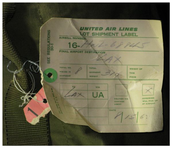 John Wayne Duffel Bag Used in Production of ''The Green Berets'' -- From Wayne's Personal Estate