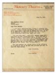 Orson Welles Typed Letter Signed Mentioning ''Citizen Kane'' -- 3 Months After Its Premiere -- ''...three new pictures which I hope you will like as well if not better than 'Citizen Kane'...''