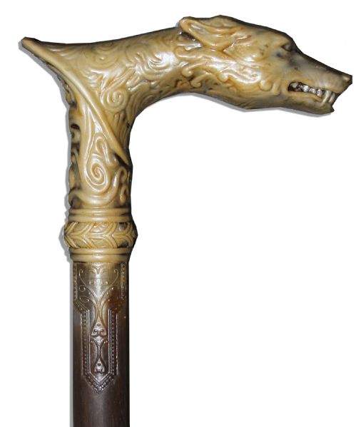 Wolf Cane Prop From 2010 Film ''The Wolfman'' Starring Benicio Del Toro