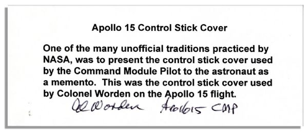 The Apollo 15 Hand Controller From Al Worden PLSS Strap