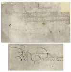 Incredibly Scarce Richard III Document Signed, Circa 1473 as Lord President of the Council of the North
