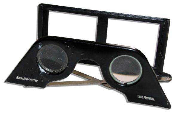 Rare Nazi 3-D Set -- Book, 3-D Glasses & 67 Stereographic Photos of Nazi Germany -- With Images of Hitler, Nazi Parades, German Countryside, Architecture & Citizens