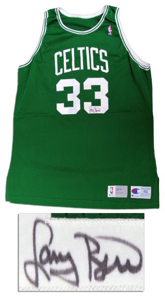 Larry Bird Signed & Game Worn Celtics Jersey -- From His Final Season -- With JSA COA & Grey Flannel COA
