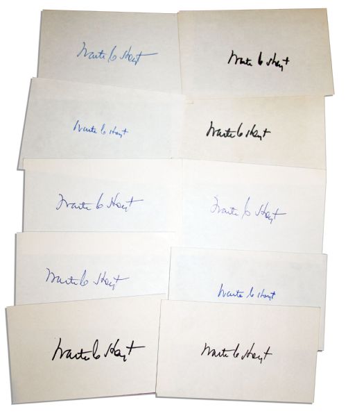 Baseball HOFer Waite Hoyt Lot of 10 Signed Cards