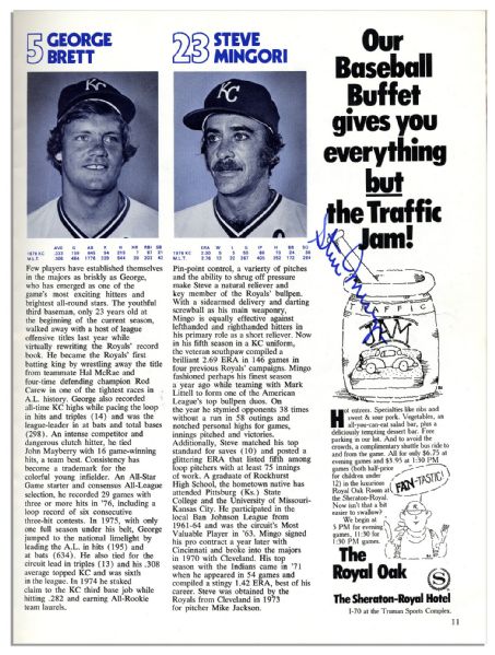 Thurman Munson Signed 1977 Championship Series Program -- Also Signed by 16 Players From The Yankees And Royals -- With PSA/DNA COA
