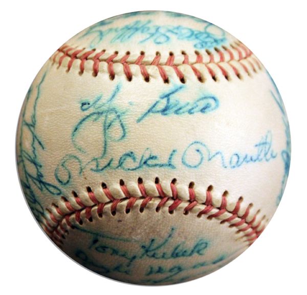 World Champion New York Yankees 1961 Team-Signed Ball -- Roger Maris, Yogi Berra, Tony Kubek, and More -- With PSA/DNA COA