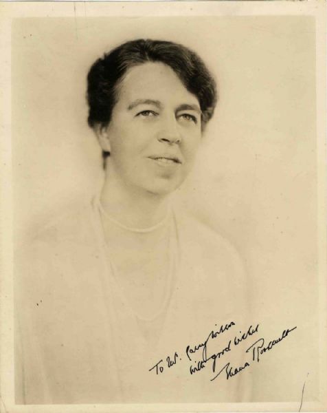 Eleanor Roosevelt Signed Photo ''To W. Carey Wilson with good wishes Eleanor Roosevelt'' -- 8'' x 10'' Matte -- Light Wear, Else Fine
