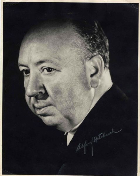 Alfred Hitchcock Signed 11'' x 13.75'' Photo in Silver Ink