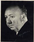 Alfred Hitchcock Signed 11 x 13.75 Photo in Silver Ink