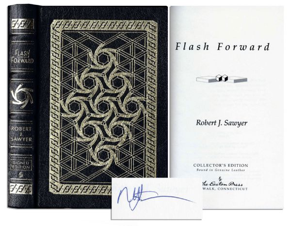 Beautiful, Signed Copy of Robert Sawyer's Science Fiction Epic ''Flash Forward'' -- Fine