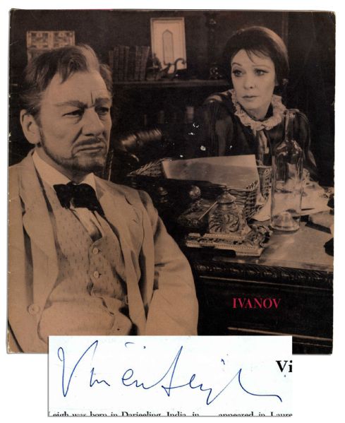 Academy Award Winner Vivien Leigh Signed Program for Chekhov's ''Ivanov'' -- 1966 NYC Production -- Excellent Signature