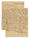Eyewitness Letter to Abraham Lincolns Assassination -- ...Booth met Surratt, Dr Mudd, Payne...these conspirators...made an abortive attempt to capture and abduct the President to Virginia...