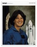 Sally Ride Signed 8 x 10 Photo -- Official NASA Photo of The First American Woman in Space