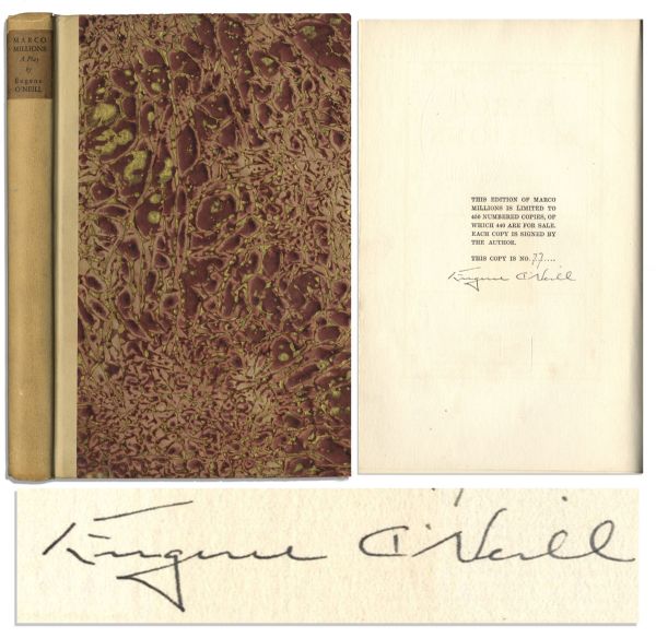 Nobel Laureate Eugene O'Neill Signed Limited Edition of ''Marco Millions'' Housed Nicely in a Slipcase