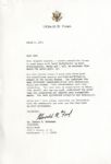 Gerald Ford Typed Letter Signed to Robert McNamara -- Dear Bob...I cannot attend the dinner in your honor with David Rockefeller as host... -- 1981