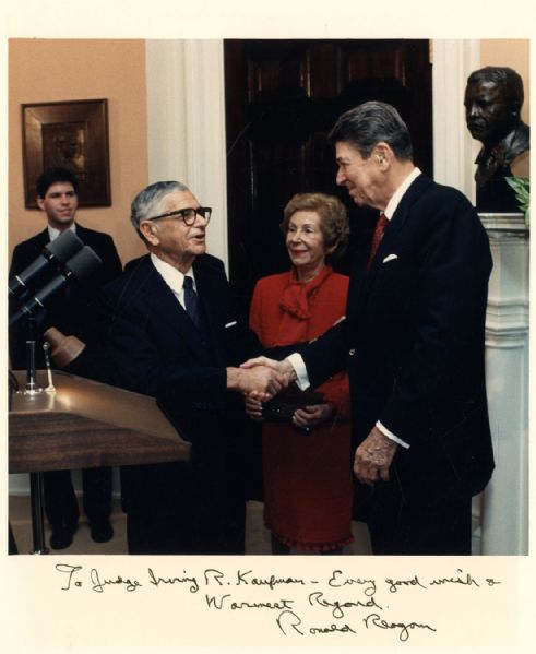 President Ronald Reagan 1987 Signed 8'' x 10'' Photo