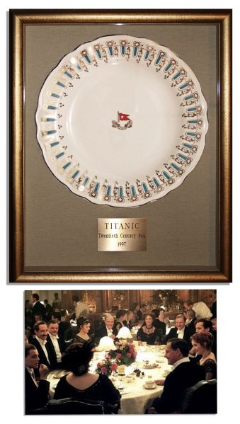 Screen-Used China Plate From the 1997 Blockbuster Film, ''Titanic'' -- With a COA From 20th Century Fox