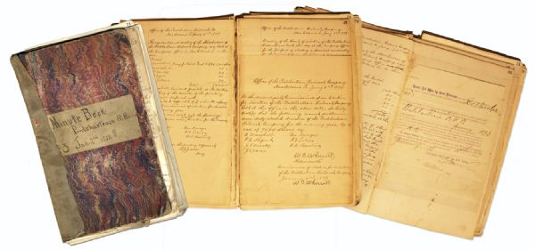 Important Early Railroad Documents -- Internal Minutes Log From the Pontchartrain ''Smoky Mary'' Railroad -- The Second Railroad Ever Built in the United States
